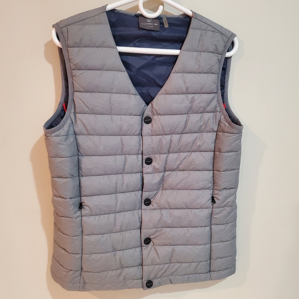 Porsche Quilted Gilet Gray Vest Urban Explorer Men's Size Xs